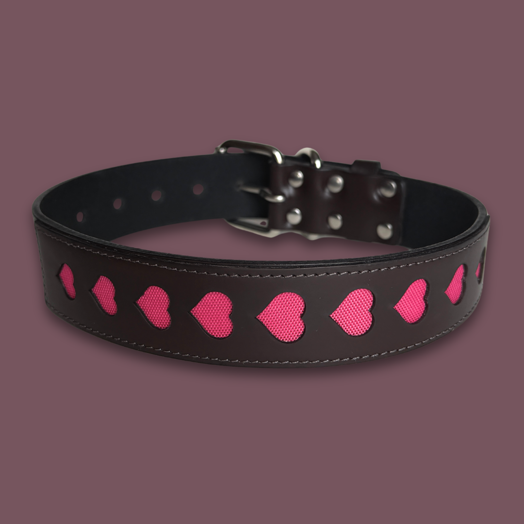 Hearts Leather Collar