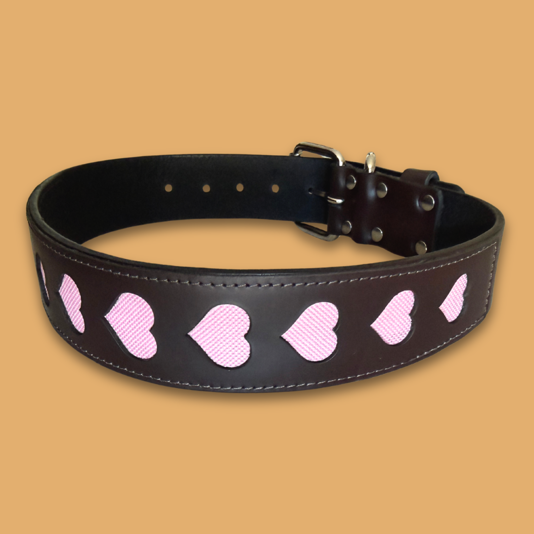 Hearts Leather Collar