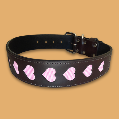 Hearts Leather Collar